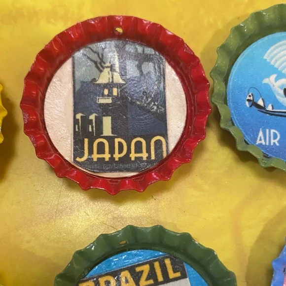 Unique Vintage Colorful Travel-Themed Bottle Caps - Picture 6 of 9